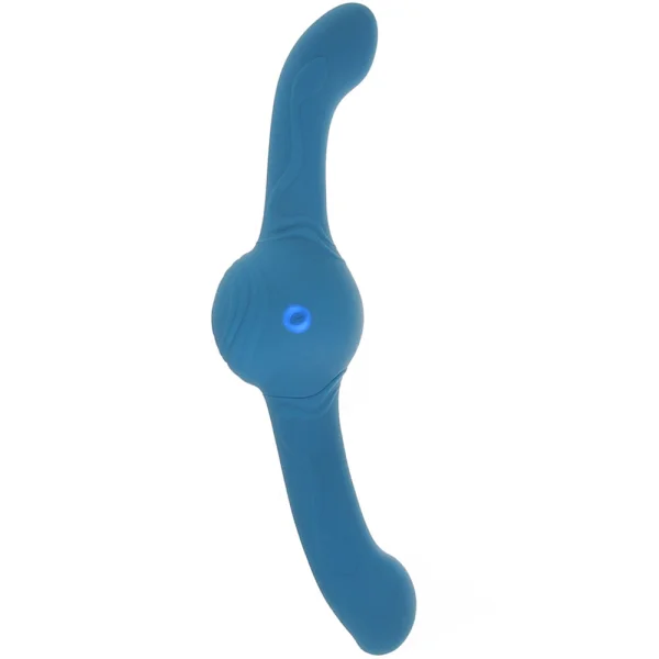 Revolution Tsunami Shaking Thrusting Silicone Dual Stimulator With Remote By NS Novelties - Teal