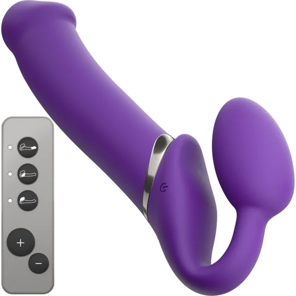 Strap-on-me Vibrating 3 Motors Strap On Xl - Purple