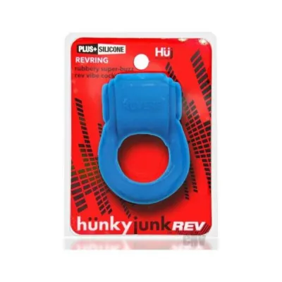 Bullets Discreet Hunkyjunk Revring Cockring With Bullet Vibrator Teal Ice
