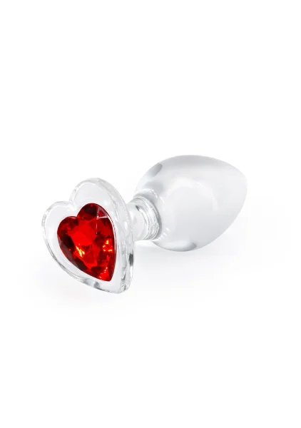 Crystal Desires Red Heart Gem Glass Plug