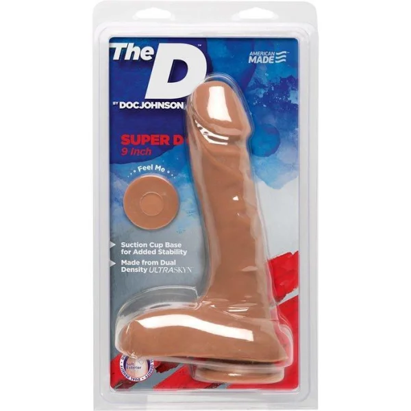 9 Inch The D - Super D-  Dual Density Ultraskin Realistic Dong