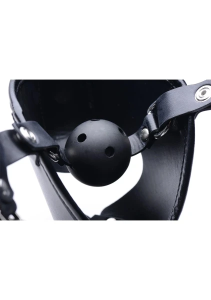 Pup Puppy Play Hood And Breathable Ball Gag