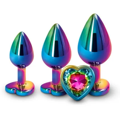 Rear Assets 3 Piece Heart Butt Plug Trainer Kit