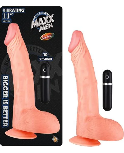 Maxx Men Vibe Curved Dong 11 inches Flesh