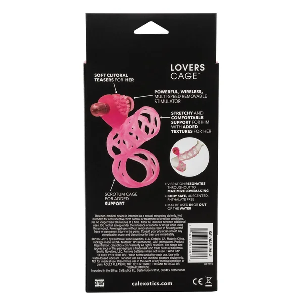 Lovers Cage Stretchy Cock Cage Comfortable Scrotum Cage - Pink — image 14 of 16