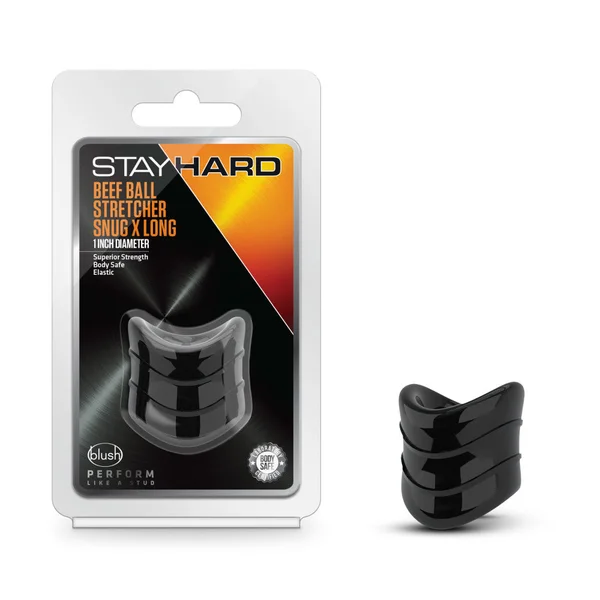 Stay Hard - Beef Ball Stretcher Snug X Long - 1 Inch Diameter - Black — image 13 of 14