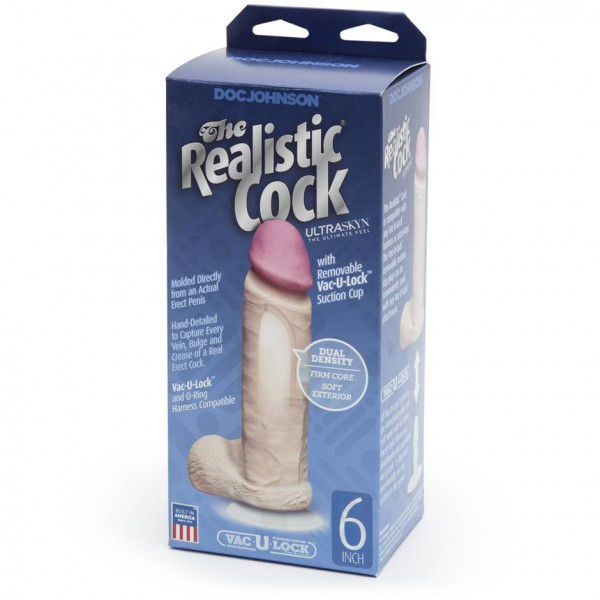 Doc Johnson Realistic Vac-U-Lock Cock and Balls 6 Inch