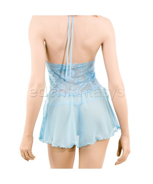 Blue mist babydoll with g-string