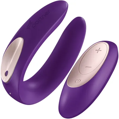 Satisfyer Double Plus Remote Dual Motor 10 function Rechargeable Silicone Couples Vibrator