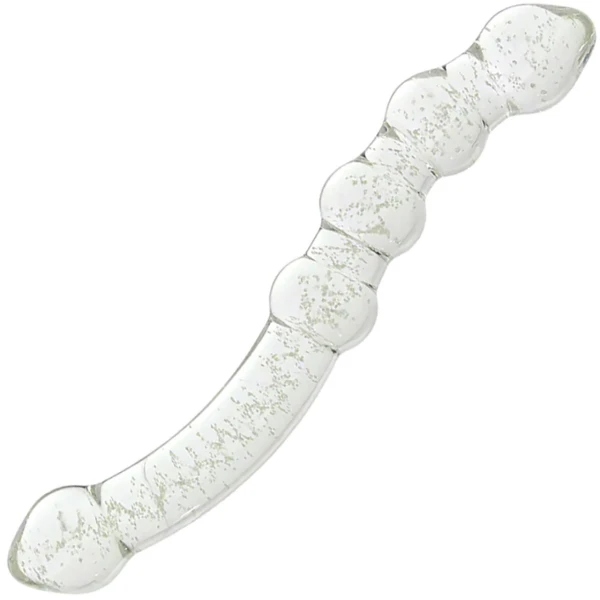 Whipsmart Glow In The Dark Beaded Glass Double Dildo
