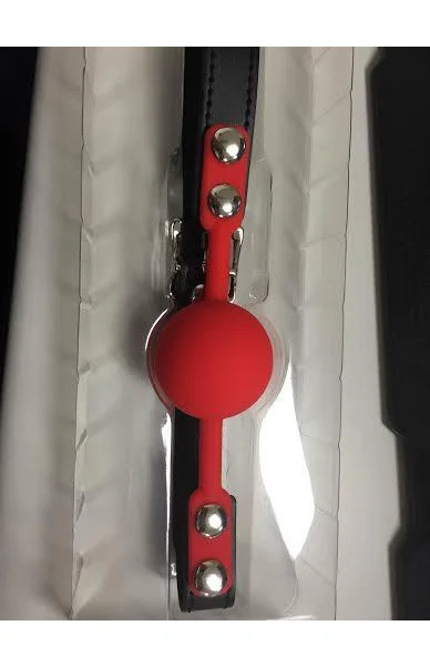 Hush Red Silicone Ball Gag Matte Finish - O/S