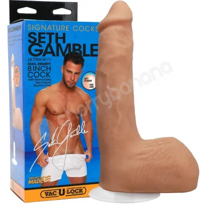 Signature Cocks Seth Gamble 8 Ultraskyn Penis Dildo With Vac U Lock Suction Cup