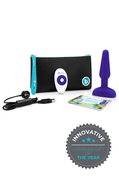 B-Vibe 3-Motor Vibrating 5.3" Butt Plug with Remote