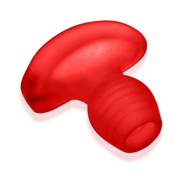 Butt Plugs:  Oxballs Glowhole-1 Hollow Buttplug With Led Insert Small Red Morph