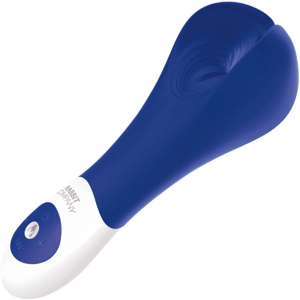 BJ Rabbit Rechargeable Silicone Penis Vibrator By The Rabbit Company - Navy