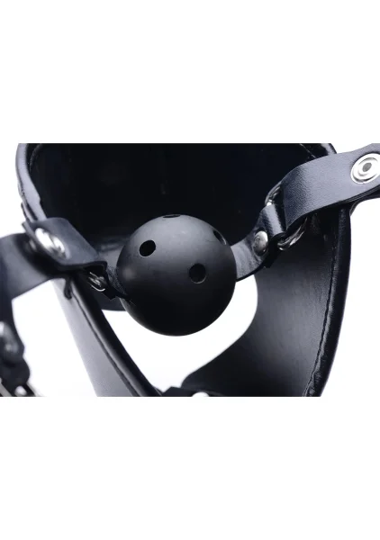 Pup Puppy Play Hood And Breathable Ball Gag