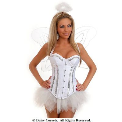 4 Pc Sweet Angel Costume White Small