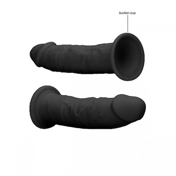 REALROCK Ultra - 6 Inch Dual Density Silicone Dildo - Black — image 3 of 4
