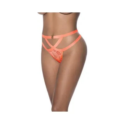 Women s Lingerie Magic Silk Rude Awakening Cheeky Panty Neon Orange L xl