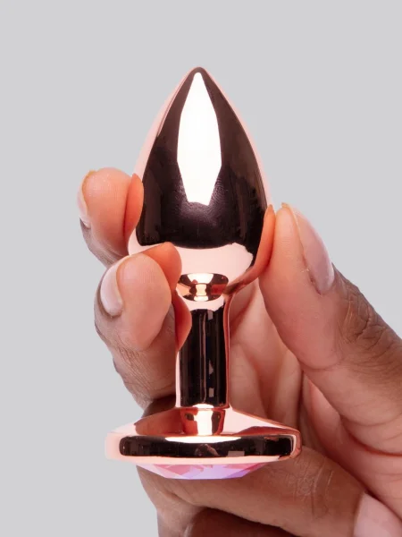Lovehoney Luxury Crystal Stainless Steel Rose Gold Butt Plug 2.5 Inch