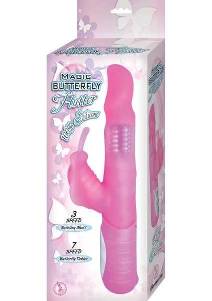 Magic Butterfly Flutter Silicone Vibrator Waterproof Pink 6 Inches — image 4 of 4