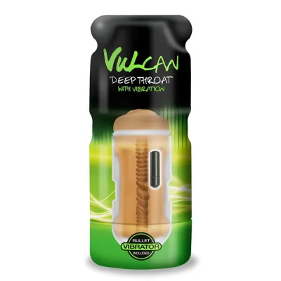 CyberSkin Vulcan Deep Throat w Vibration Mocha