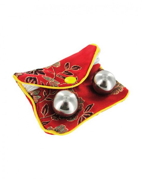 Stainless Steel Benwa Kegel Balls With Pouch - Silver
