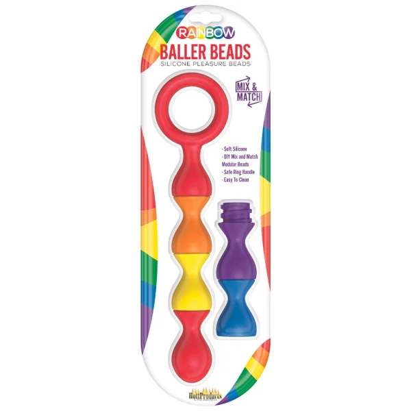 Rainbow Baller Beads Customizable Anal Beads