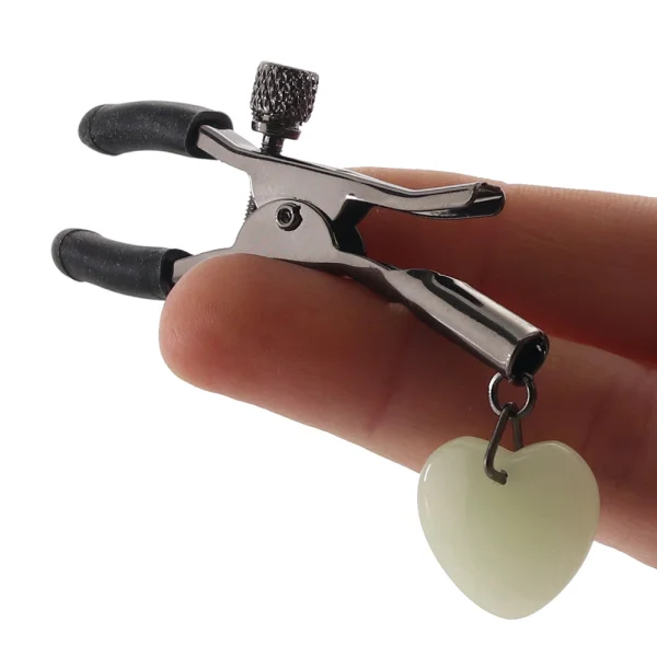 Bound Adjustable G3 Glow In The Dark Nipple Clamps by NS Novelties - Gunmetal