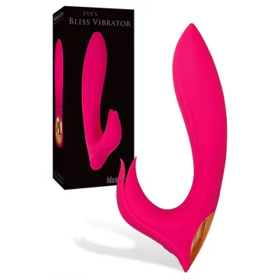 Adam and Eve Rechargeable 7 Bliss Rabbit Vibrator with Flower Shaped Clitoral Stimulator
