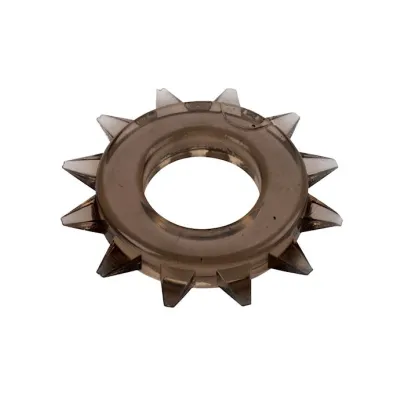 Spiked Elastomer Cock Ring Black