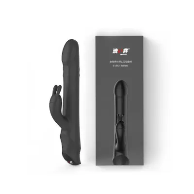 Designed By Drywell Rabbit Vibrator 10 Inch Black 10 Inch