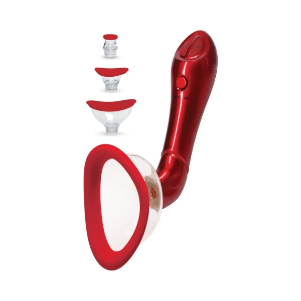 : Bloom Intimate Body Pump Limited Edition Red Automatic Vibrating Rechargeable 4-in-1 Interchangeable
