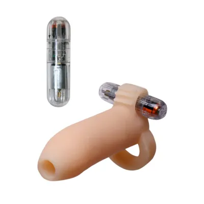 Pipedream Real Feel Penis Enhancer with Bullet Vibrator Ball Strap