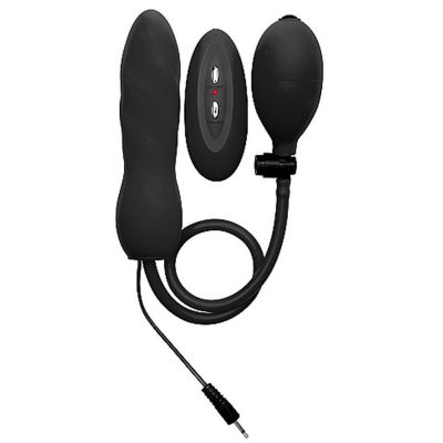 Inflatable Vibrating Silicone Twist Black