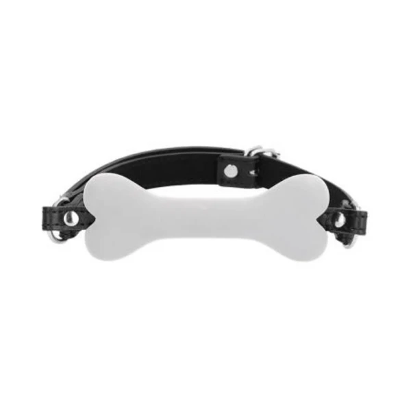 : Ouch! Puppy Play Silicone Bone Gag White
