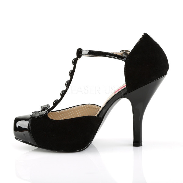 4 1/2 inches Heel, 3/4 inches PF T-Strap Pump W/Bow — image 11 of 12