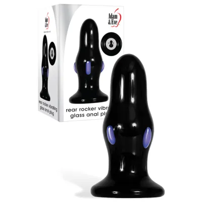 Adam and Eve Rear Rocker 3 9 Vibrating Glass Butt Plug