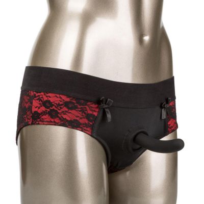 Scandal Crotchless Pegging Panty Set with Dildo Small Medium