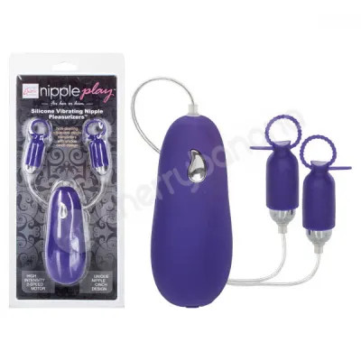 Nipple Play Purple Silicone Vibrating Nipple Pleasurizers