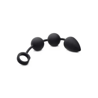 Tom Of Finland Large Silicone Weighted Anal Ball Plug Black Large