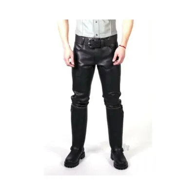 Prowler Red Leather Jeans Blk 28