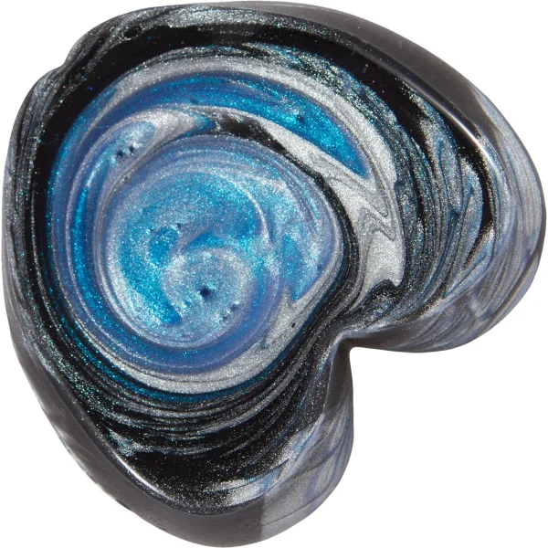 The Ellipse Small 6.4" Silicone Abstract Dildo By Uberrime - Blue Chrome
