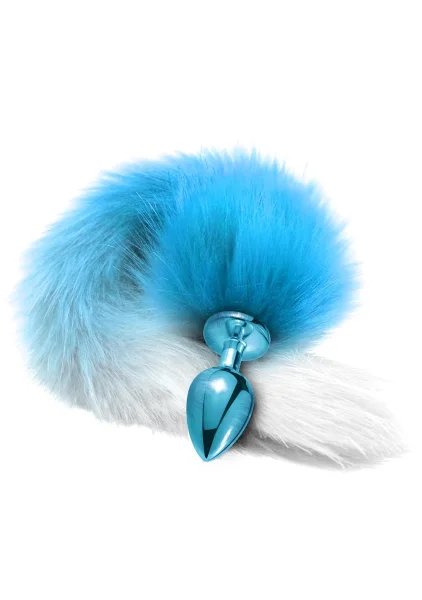 Nixie Metal Butt Plug With Ombre Tail Purple