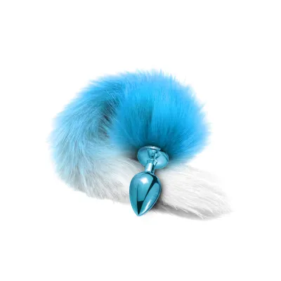 Nixie Metal Butt Plug With Ombre Tail Purple