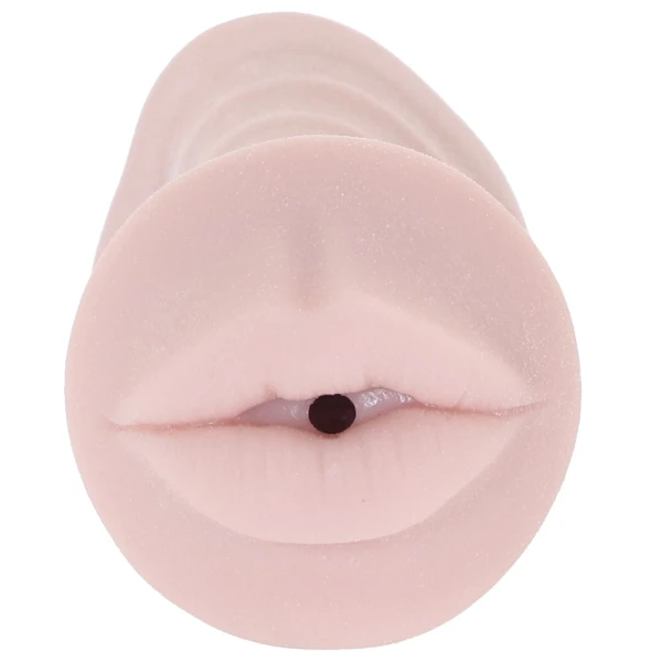 EnLust Nicole Open Ended Vibrating Mouth Penis Masturbator By Blush - Vanilla