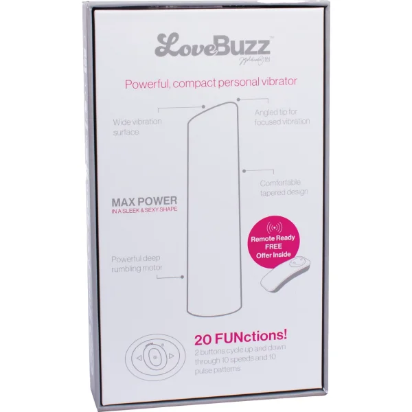 LoveBuzz Positive Angle Rechargeable Waterproof Vibrator By Screaming O - Black