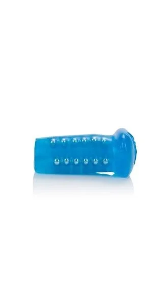 Basic Essentials - Beaded Masturbator Blue
