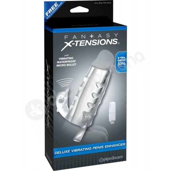Fantasy X-tensions Clear Deluxe Vibrating Penis Enhancer