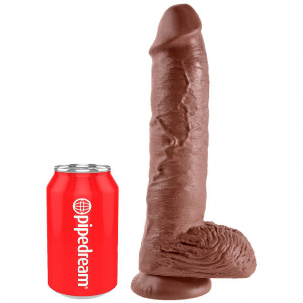 Pipedream King Cock Dark Tone Ballsy Dildo - 7, 9 or 10 Inch